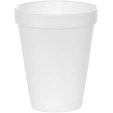 12 Oz White foam cups (25/sleeve) - $5