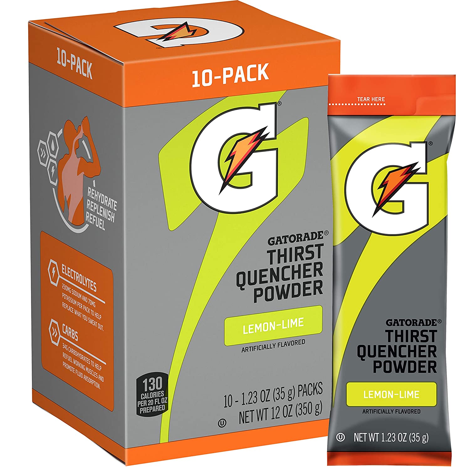 Gatorade Lemon Lime Powder Packs - $5.50 10 - 1.23 oz packets per box